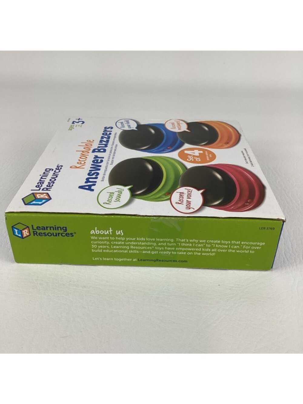 Learning Resources Recordable Answer Buzzers Custom Buttons Color Base Set - Picture 3 of 6